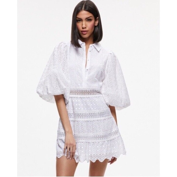 Alice + Olivia Dresses & Skirts - Alice + Olivia White Textured Dress